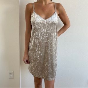 Zara velvet-feel slip dress